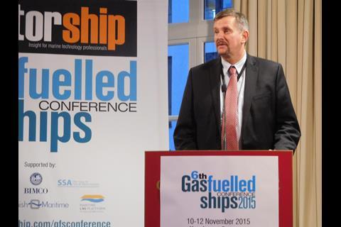 Wolfram Guntermann, director environmental fleet management, Hapag-Lloyd, discusses the company's LNG approach at Gas Fuelled Ships 2015